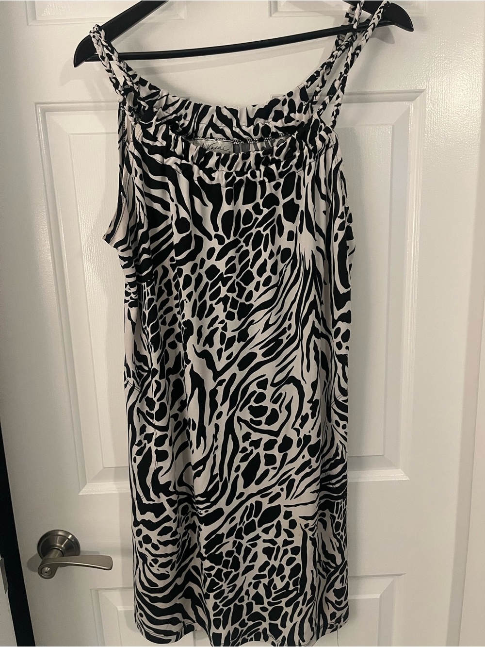 Swim Suit Coverup Black & White Animal Print Size Large